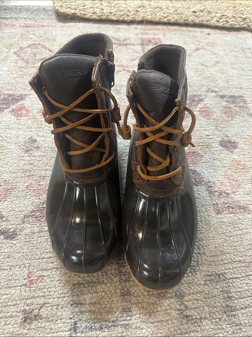Sperry Women's Brown and Tan Waterproof Duck Boots